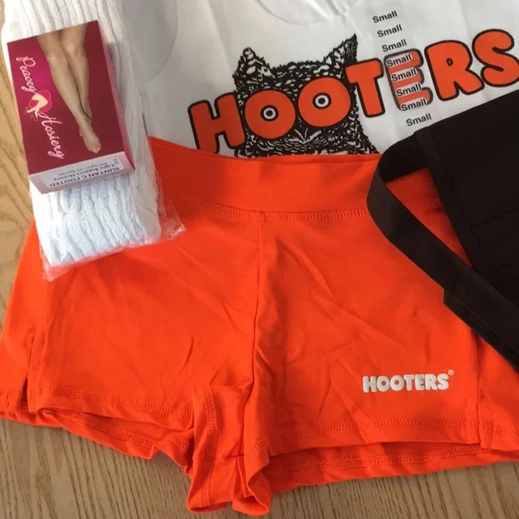 New Hooters Girl Uniform Tank Shorts Pouch Hose & Socks Size XS - Picture 3 of 8